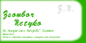 zsombor metyko business card